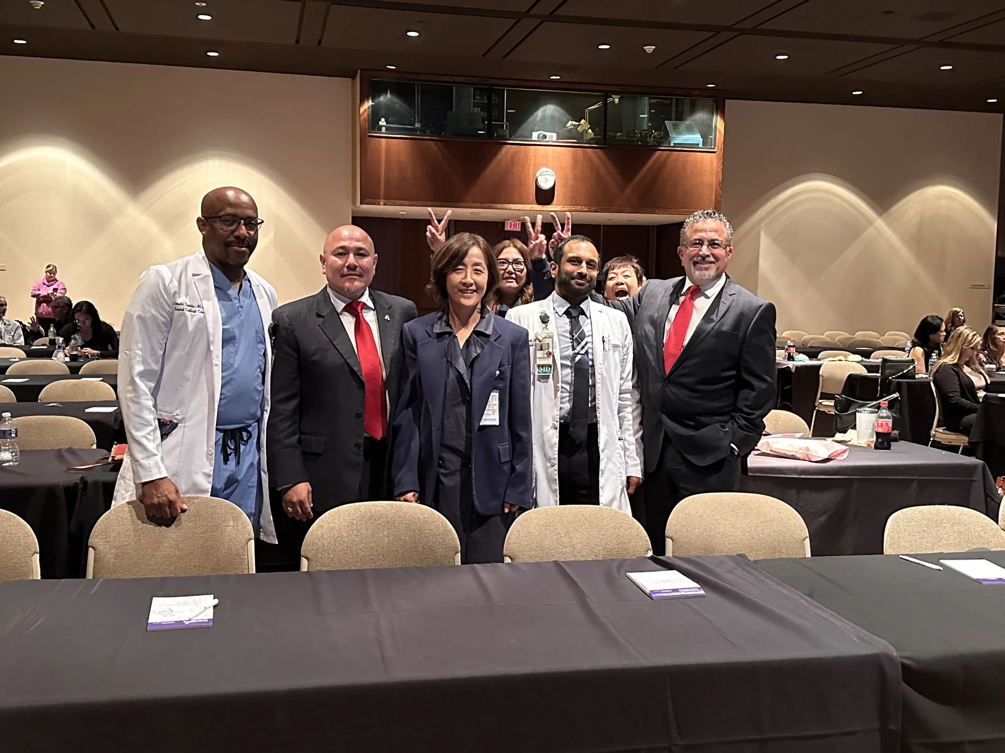 The FunctionalHealth clinical team with colleagues at a critical care conference