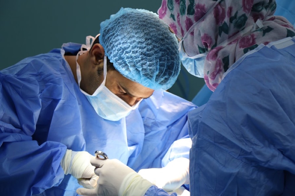 Surgical team at work in the operating room